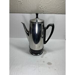 Vintage General Electric (GE) Percolator Chrome Coffee Maker‎ #A1SSP12-12 Cup